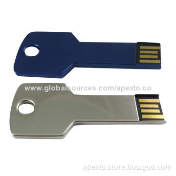 Key-shaped USB Pen Drives, Customized Logos Welcomed, 8 to 32GB Capacity